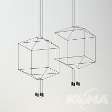 Wireflow square lampa wisząca 4x4,5W led 2700K czarna